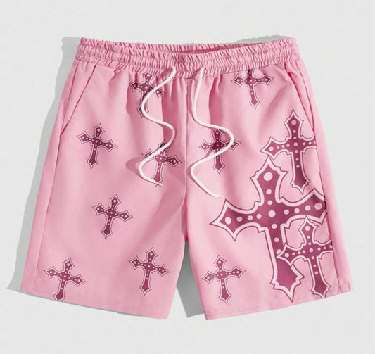 Pink crosses shorts